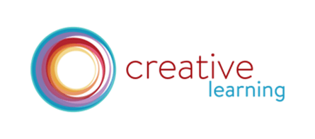 creative learning logo: coloured circles